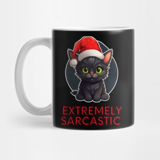 Extremely Sarcastic Christmas Cat Mug